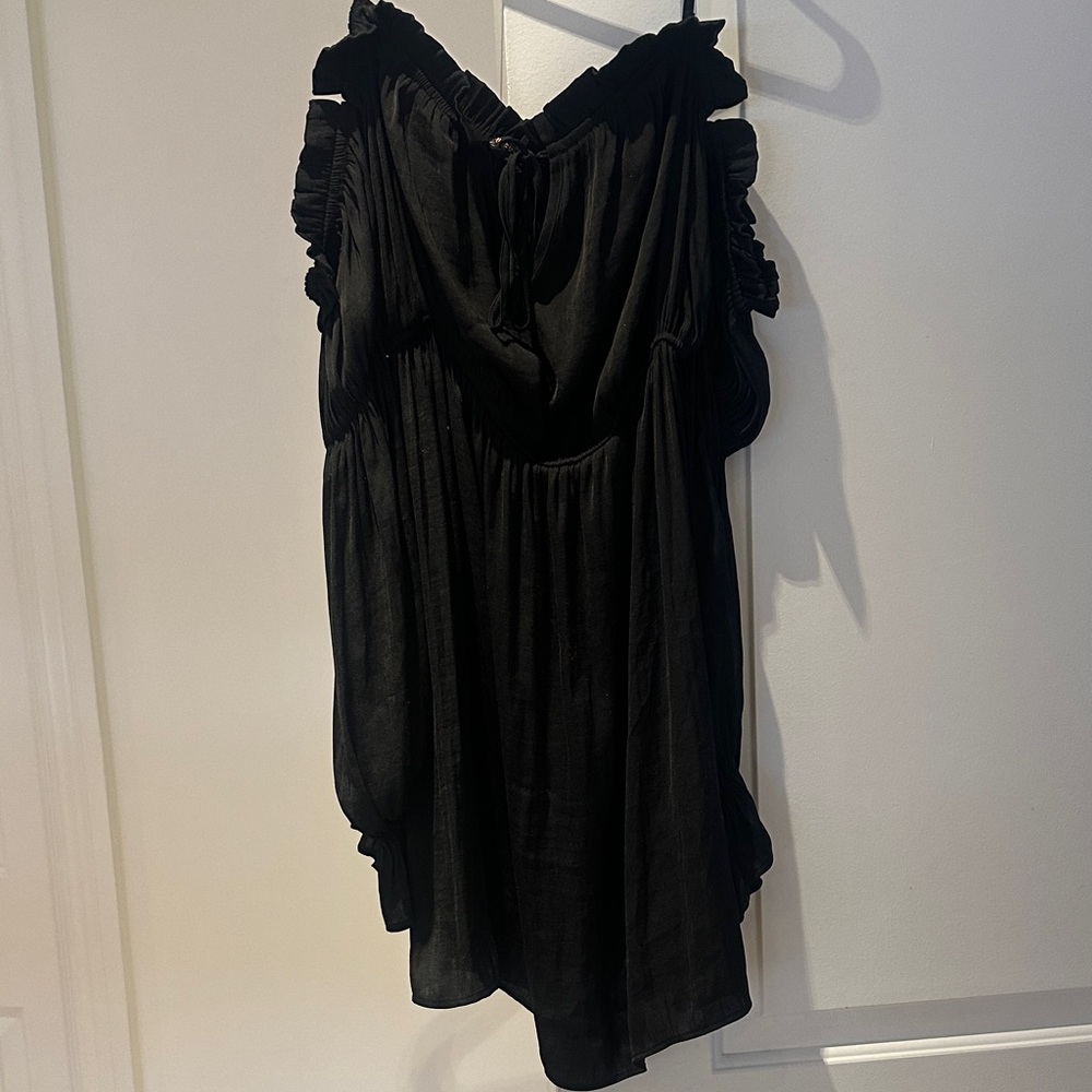 Forever 21 Black Ruffled Dress